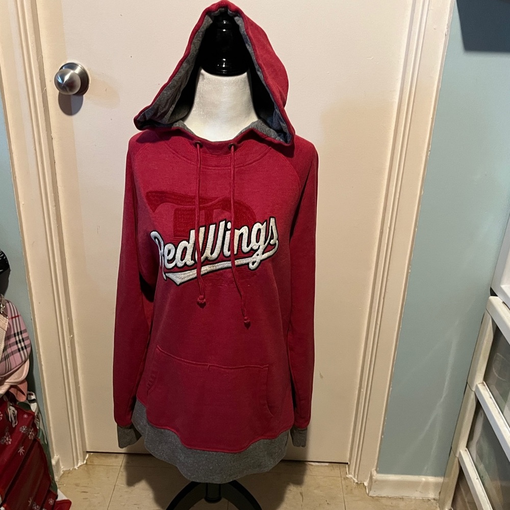 CAMPUS CREW DETROIT RED WINGS PULLOVER HOODED SWEATER